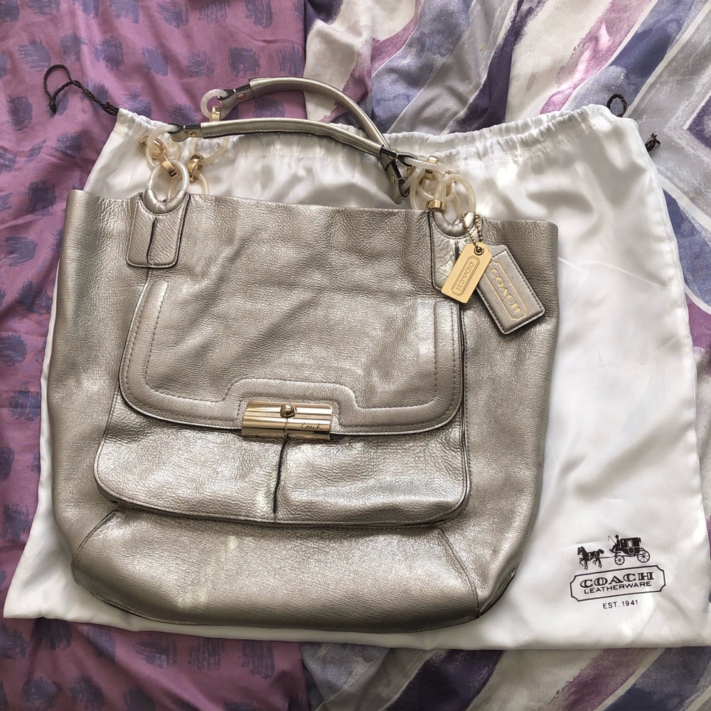 Coach Silver Shoulder Bag